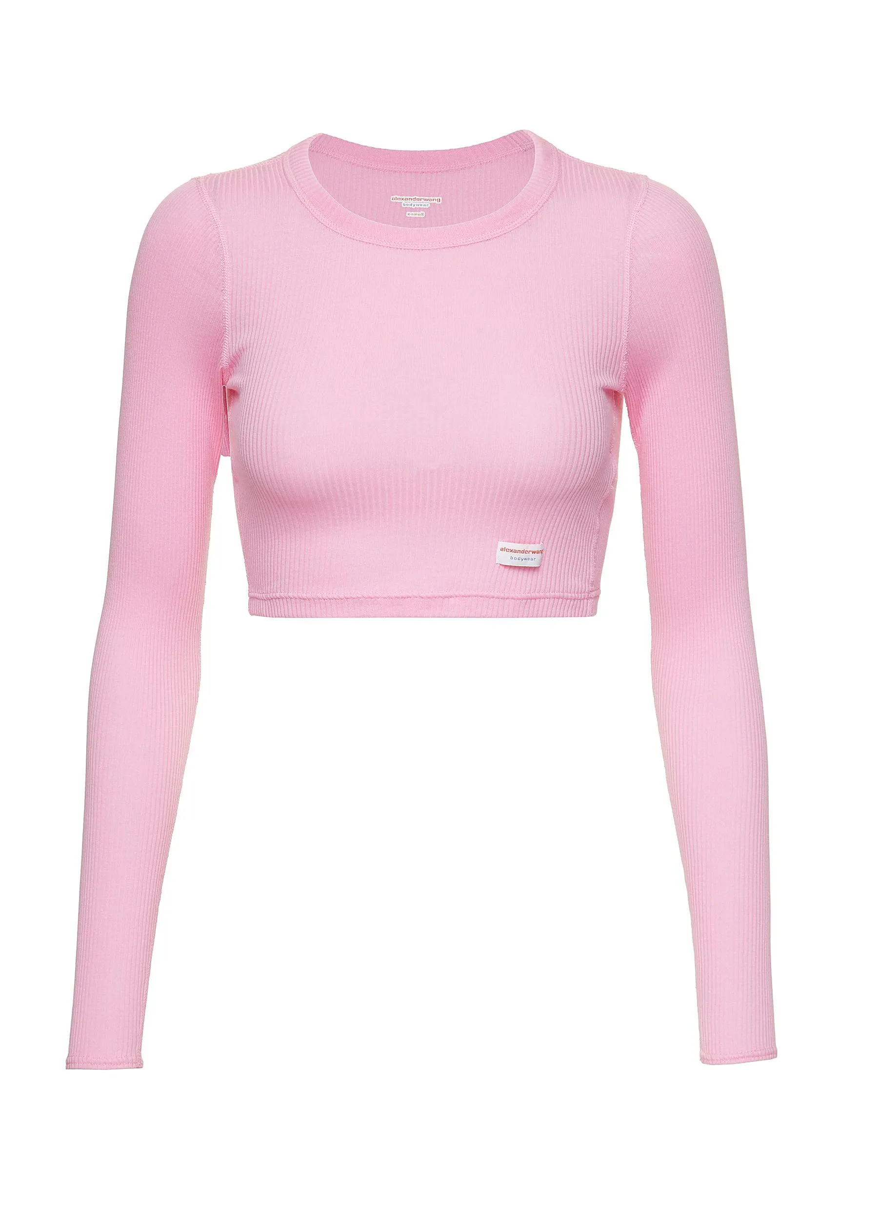 -----------ALEXANDERWANG  ---- ------------ ----Bodywear Long Sleeve Cropped Ribbed Crewneck Top --