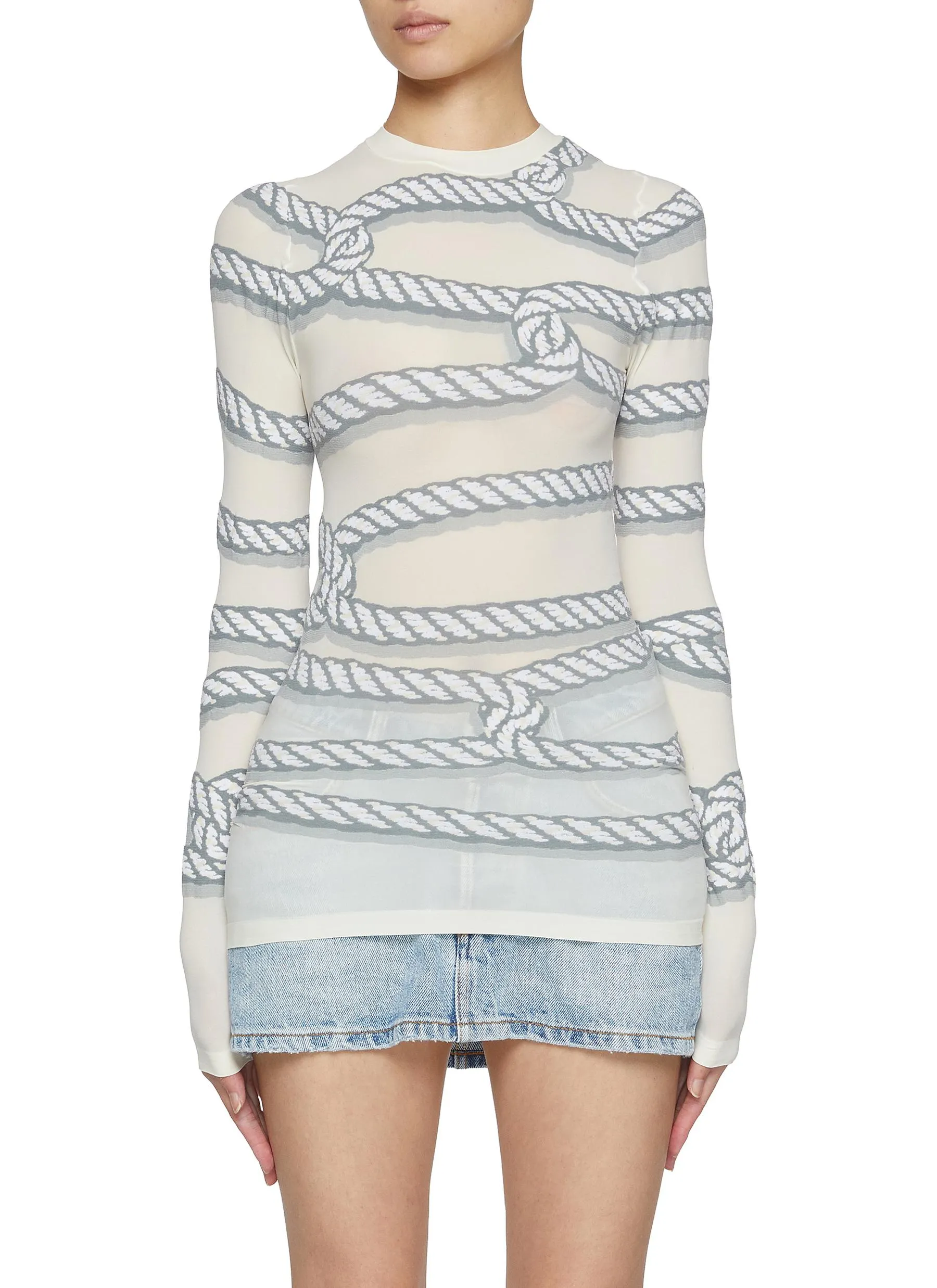 -----------EYTYS  ---- ------------ ----Emeri Rope Print Crewneck Top --