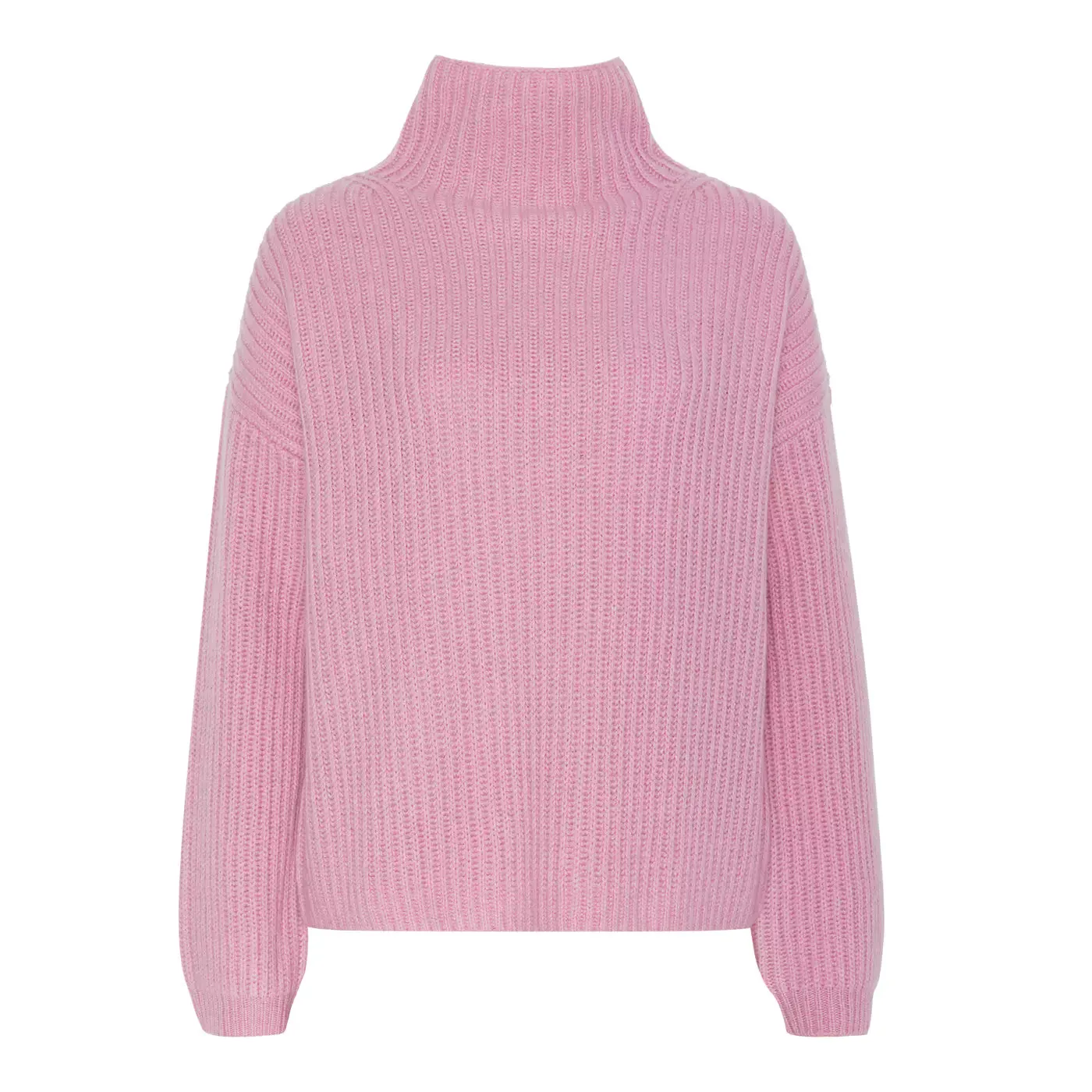 0039 ITALY LONA Cashmere/Wool Turtleneck Sweater in Blush 