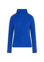 0039 ITALY LONA Turtleneck Sweater in Cobalt 