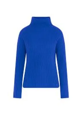 0039 ITALY LONA Turtleneck Sweater in Cobalt 