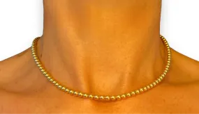 18k Gold Filled 4mm Beads Necklace