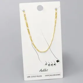 18K Gold Filled Figaro Chain Anklet