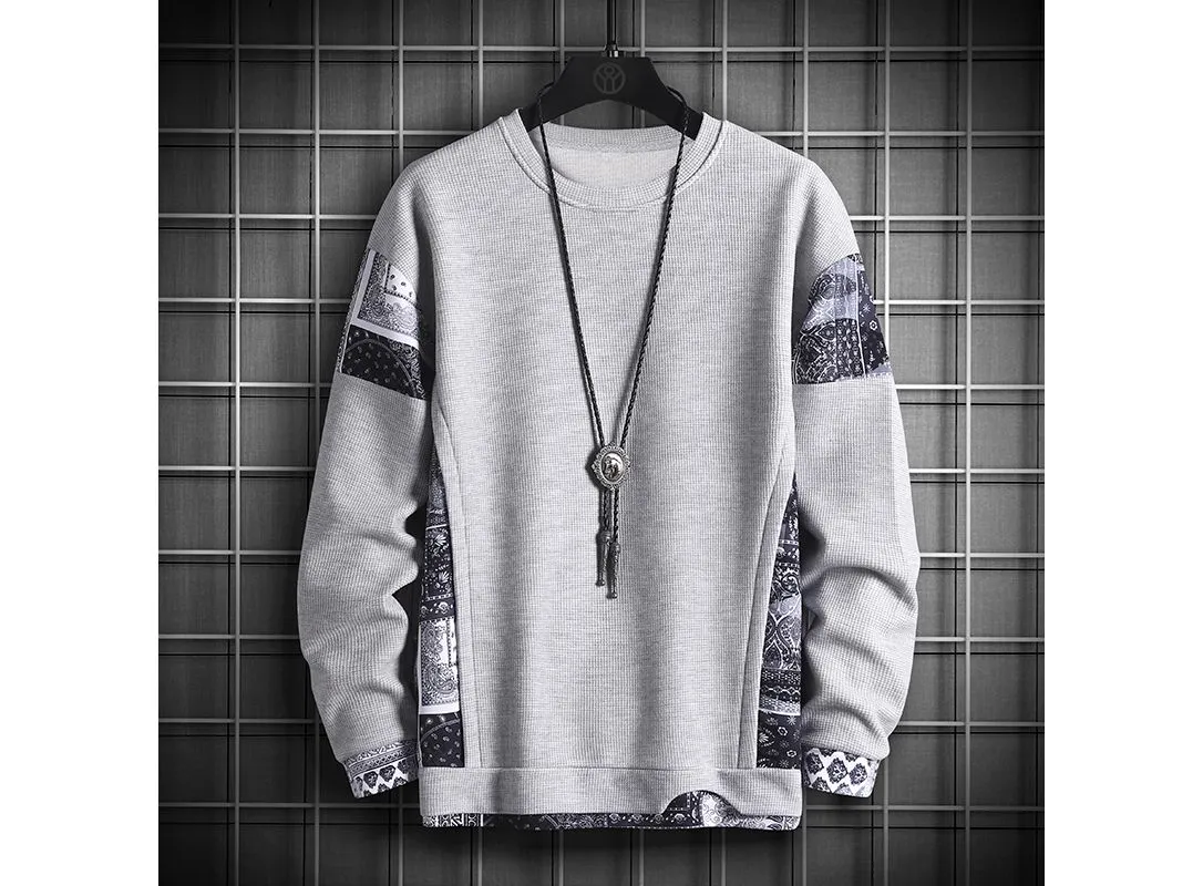 2022 New Fashion Casual Hoodie Male Sportswear Pullover Patchwork Autumn Hoodie