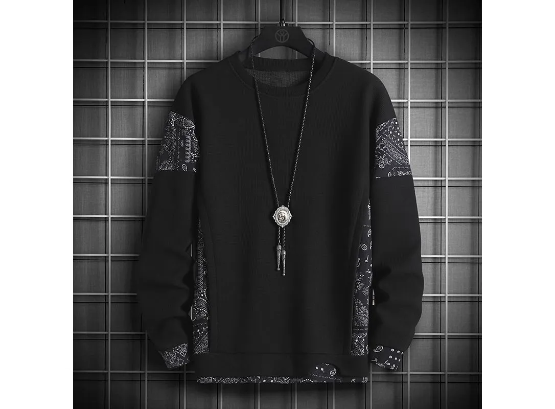 2022 New Fashion Casual Hoodie Male Sportswear Pullover Patchwork Autumn Hoodie