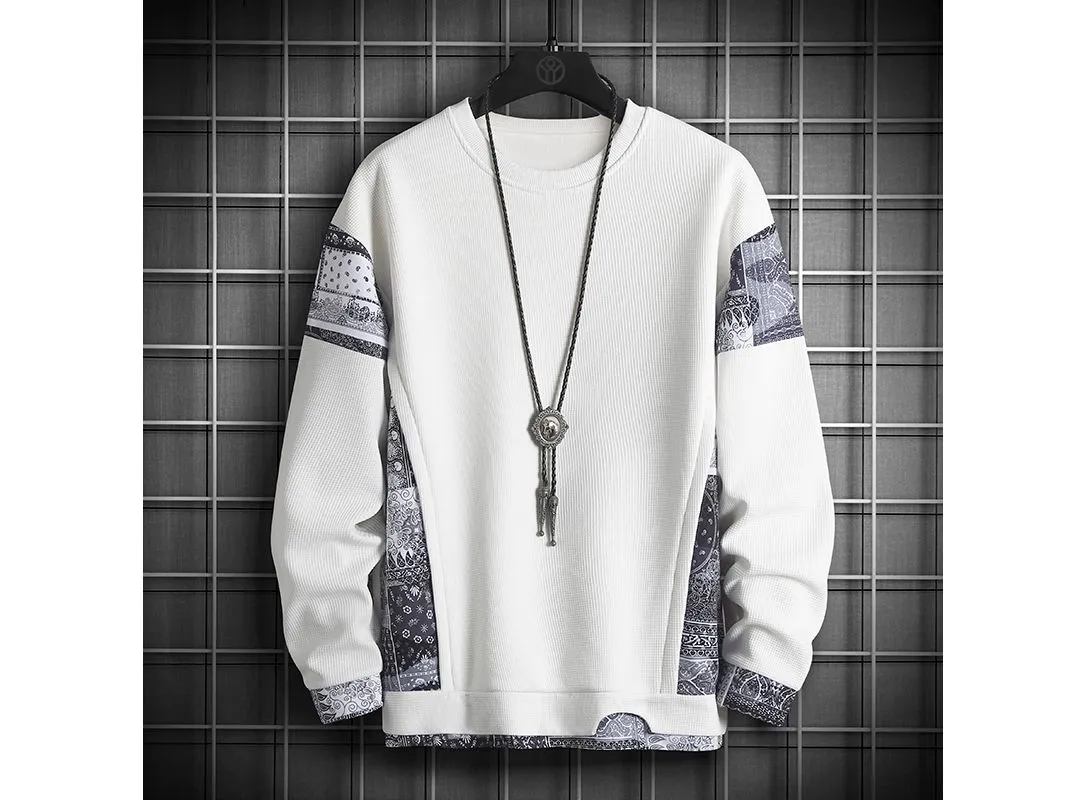 2022 New Fashion Casual Hoodie Male Sportswear Pullover Patchwork Autumn Hoodie