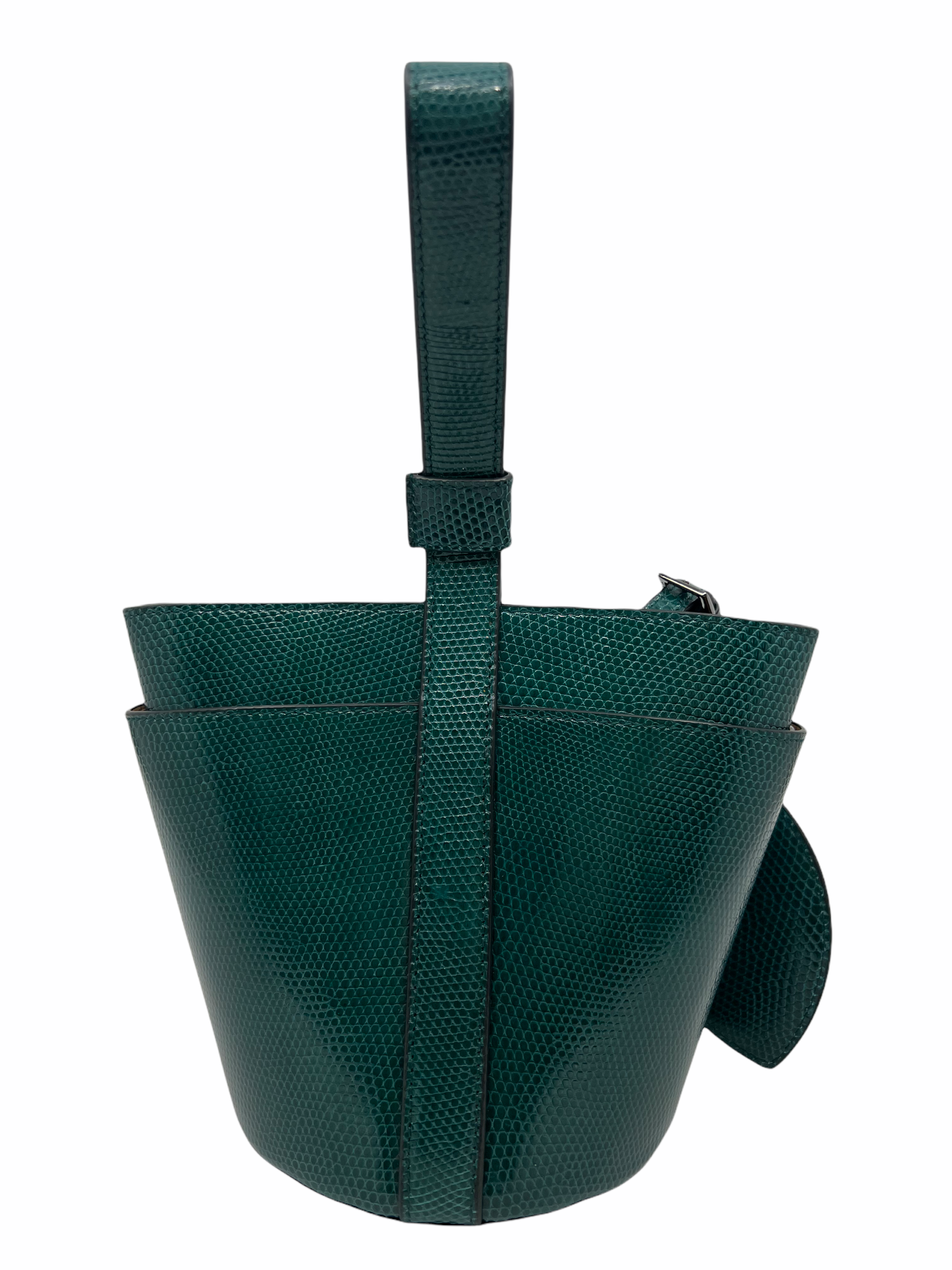 Alaia Lizard Vienne Bucket Bag Wristlet