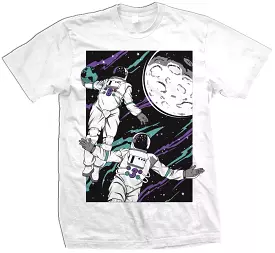 Astro Alley Oop - New Emerald/Purple on White T-Shirt