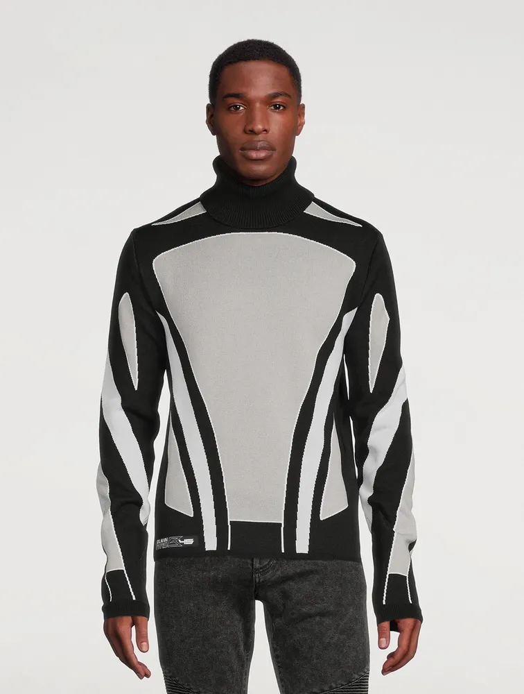 BALMAIN Wool-Blend Turtleneck Sweater