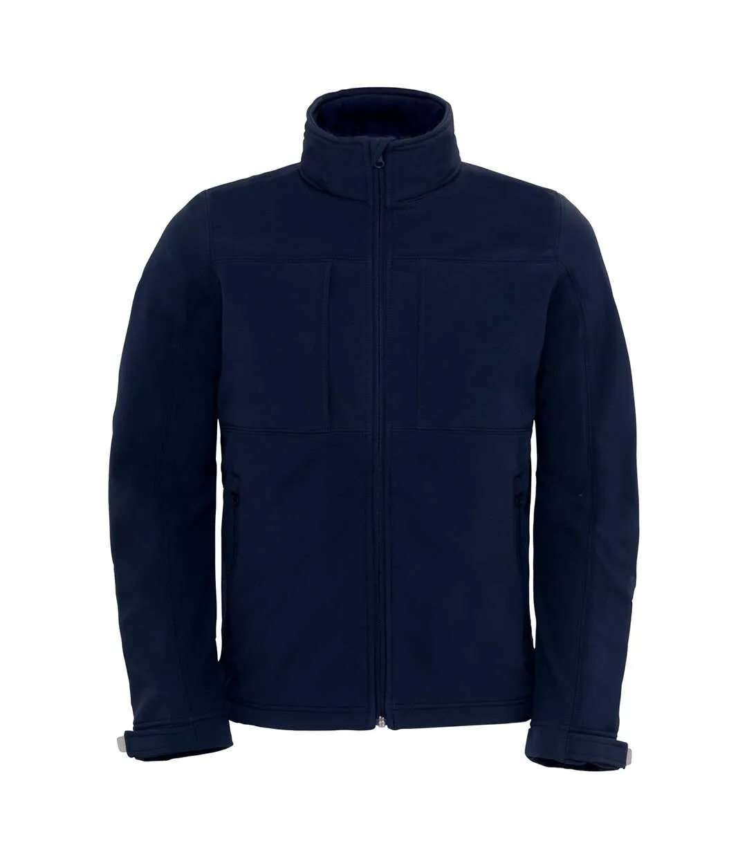 B&C Mens Hooded Softshell Breathable, Waterproof & Windproof Jacket (Fleece Lini (Navy Blue) - UTBC2001