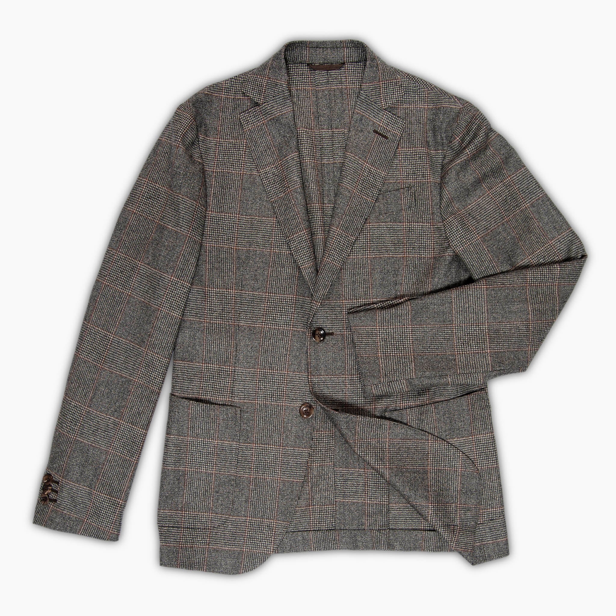 Benoit blazer Prince of Wales flannel wool and cashmere