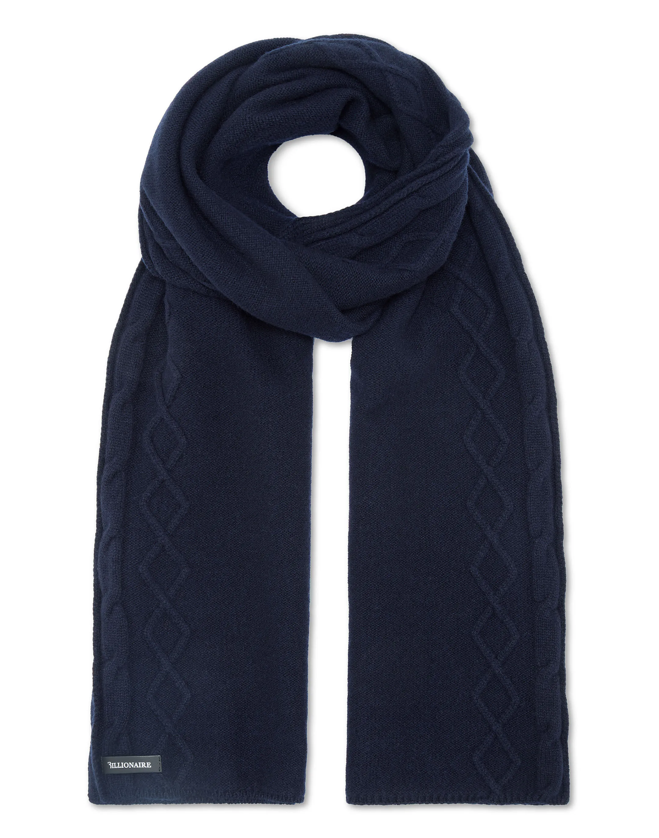 BILLIONAIRE Cashmere Long Scarf Braid