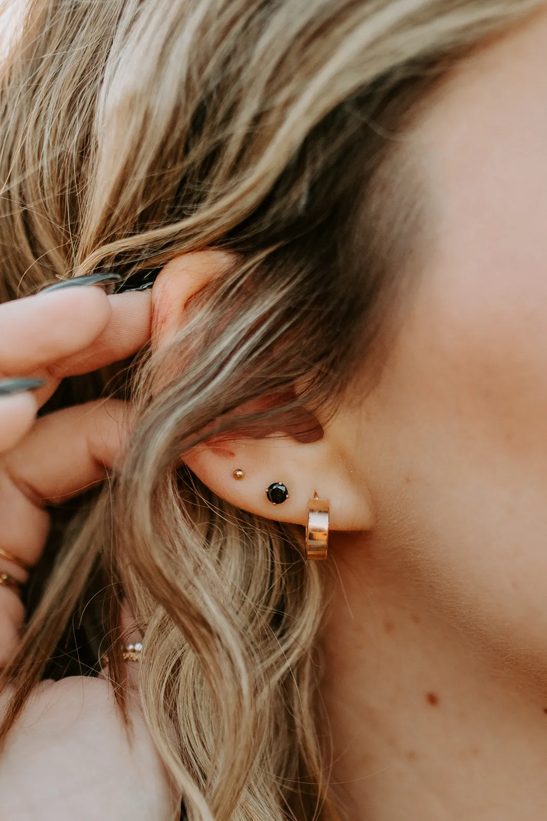 Black Onyx Stud Earrings