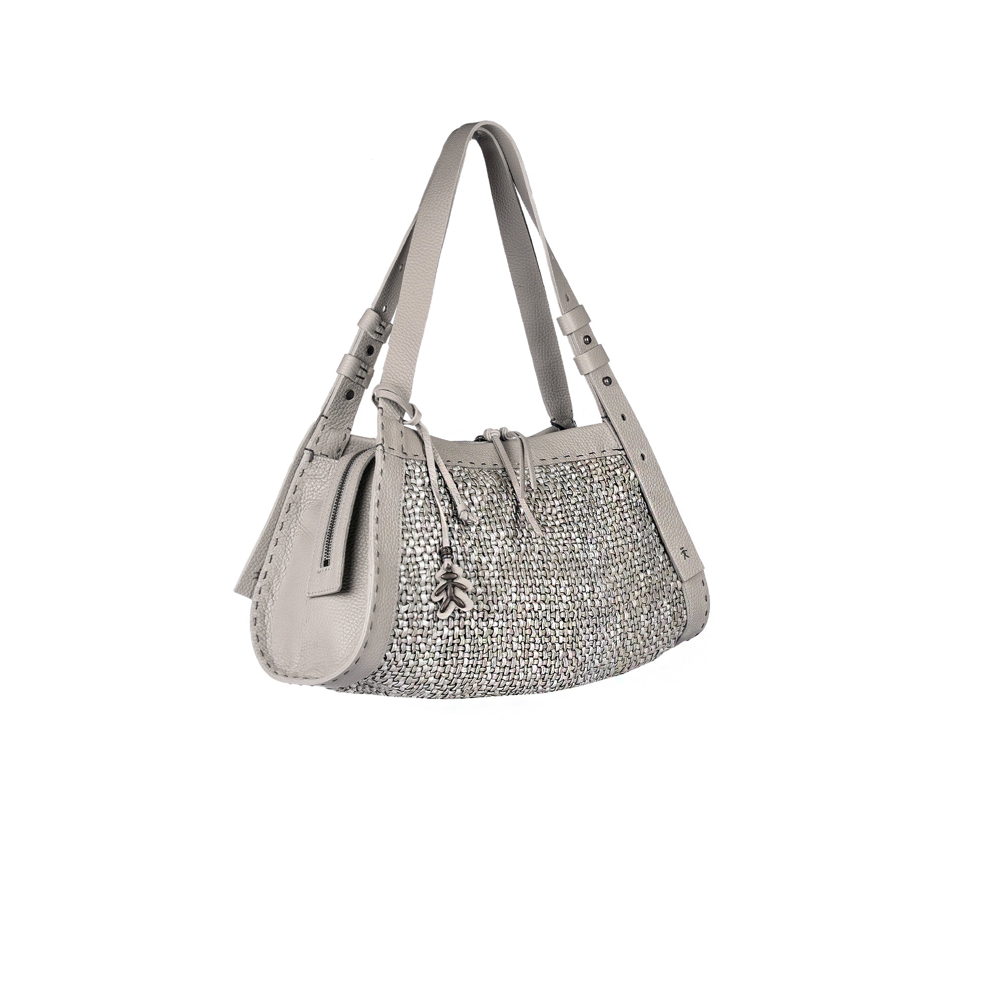 Boa Bauletto M Intreccio Madreperla Light Grey