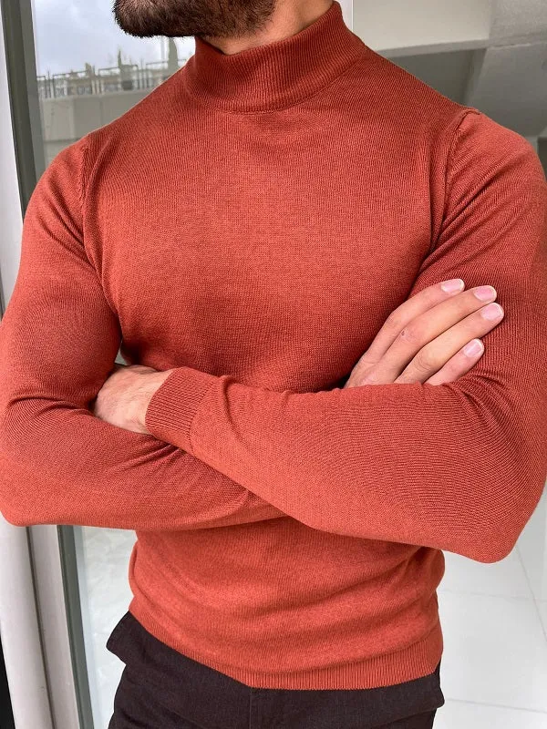 Bojo Tile Slim Fit Mock Turtleneck Sweater