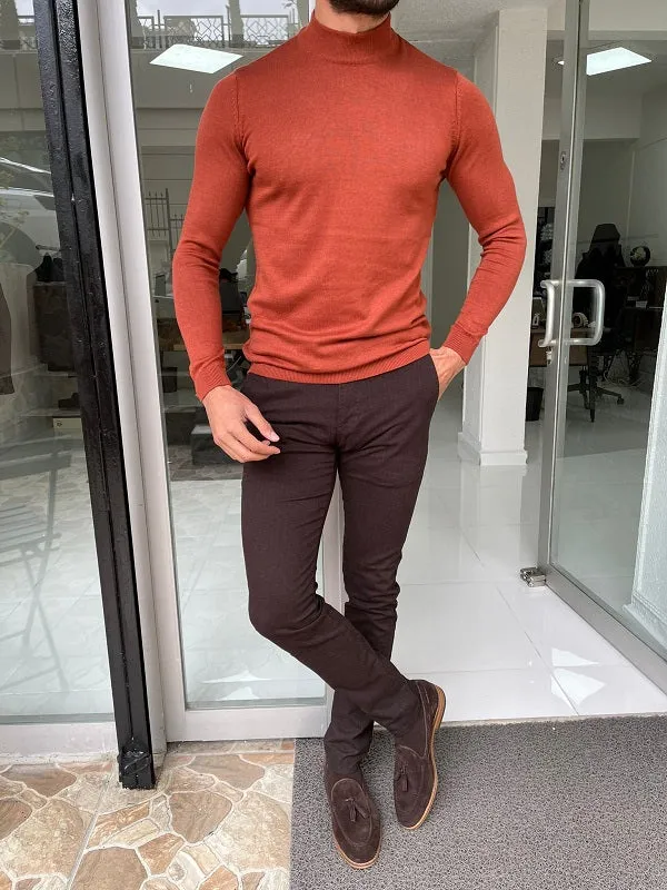 Bojo Tile Slim Fit Mock Turtleneck Sweater