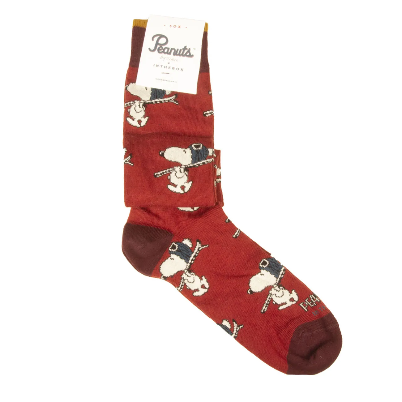 CALZE SNOOPY SKI ALL OVER Unisex Rosso