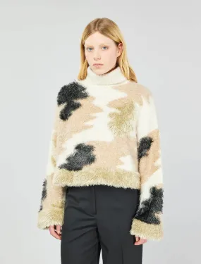 Camouflage Turtleneck Sweater