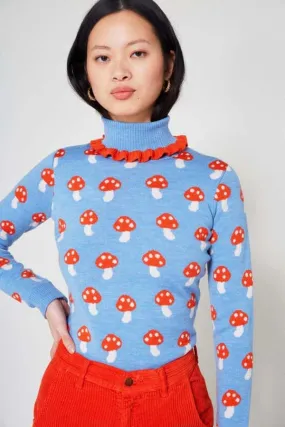 Champi Turtleneck Sweater - Blue