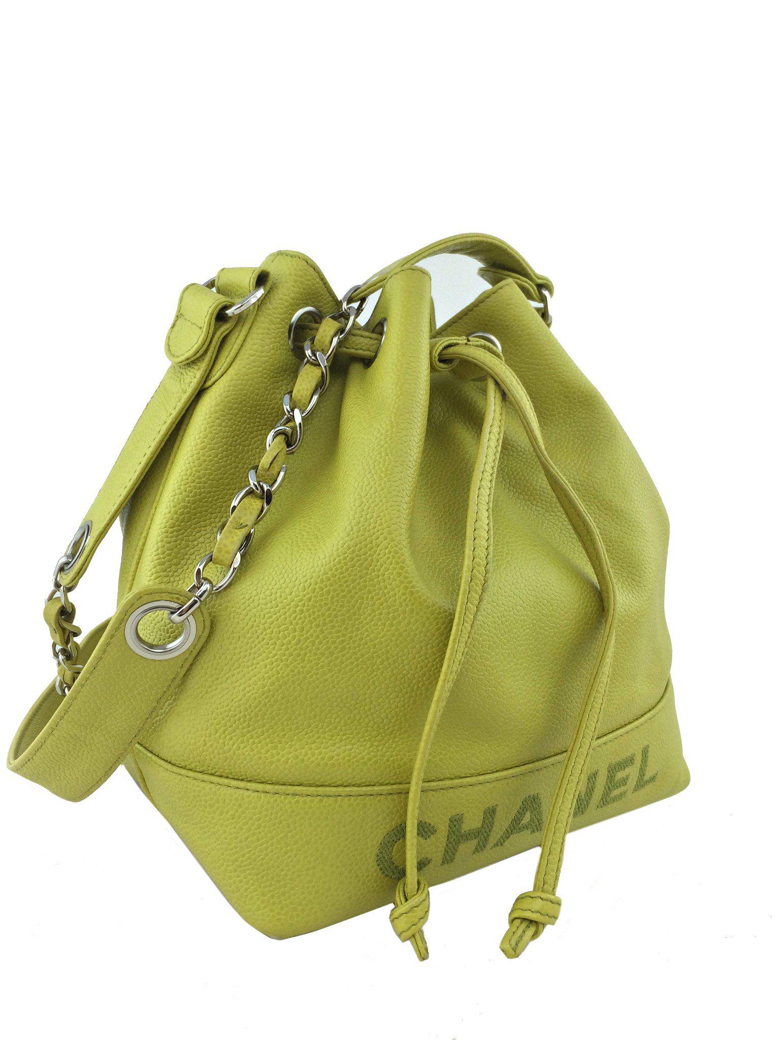 Chanel Caviar Leather Drawstring Bucket Bag