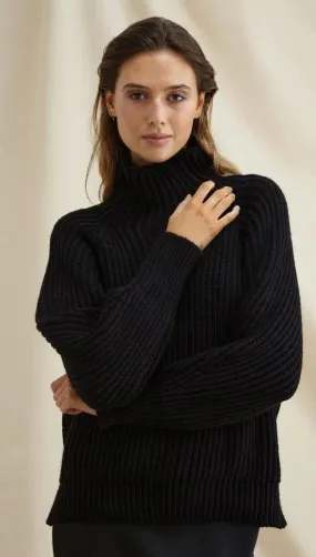 Charli SELMA Turtleneck Sweater in Black 