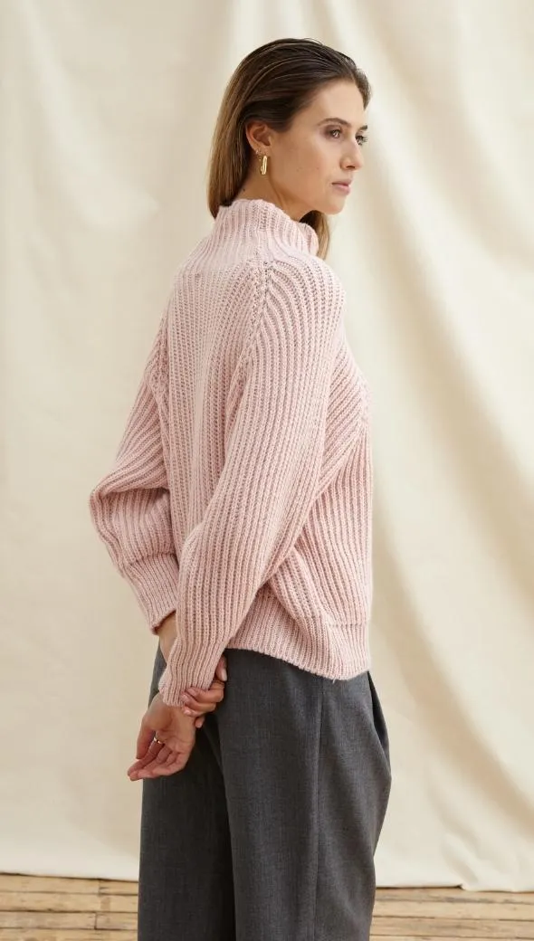 Charli SELMA Turtleneck Sweater in Rose 