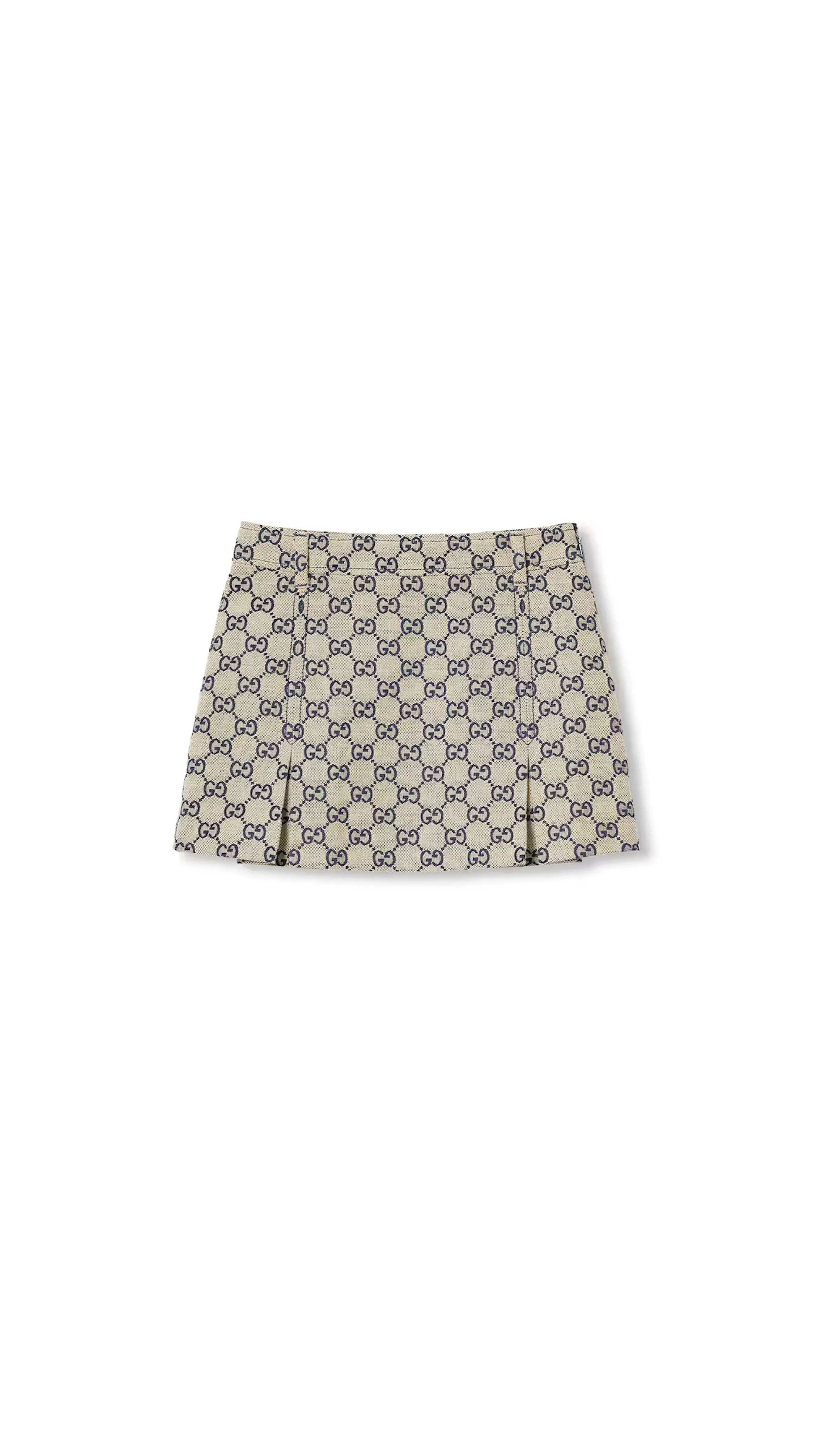 Children's Gg Canvas Skirt - Beige\Blue