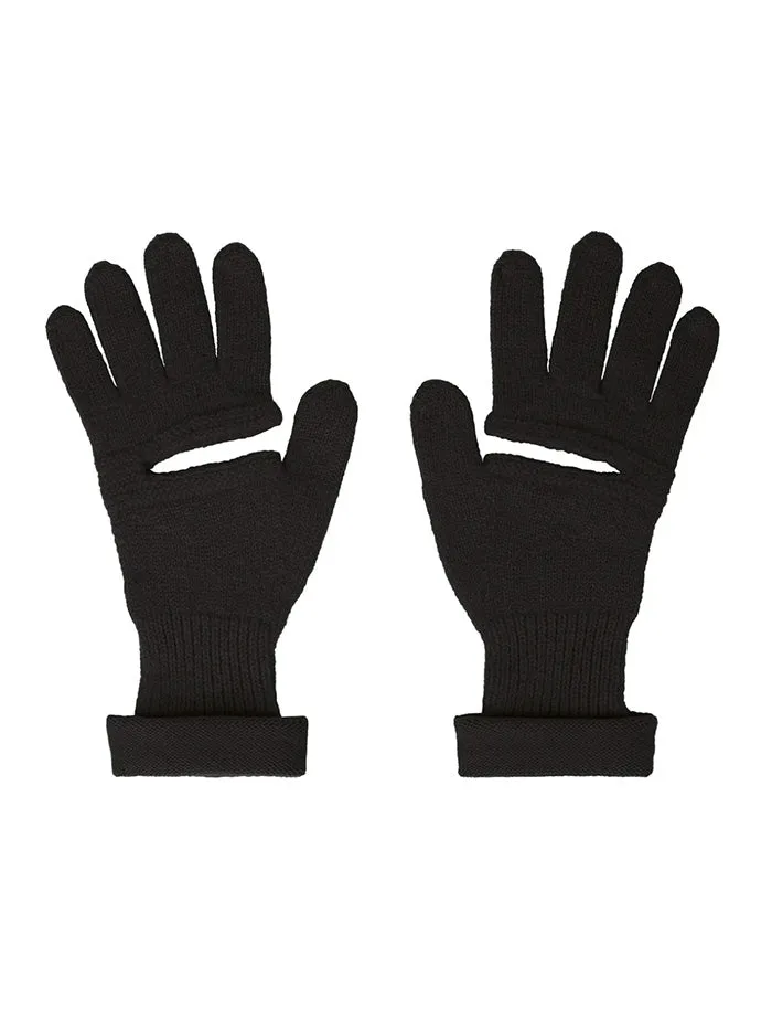 Chunky Wool Gloves - Black