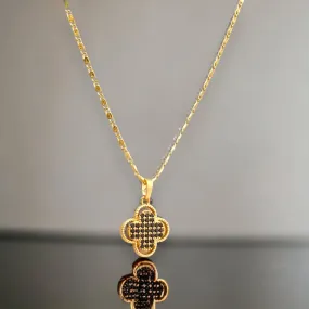 Clovers gold-filled chain necklace