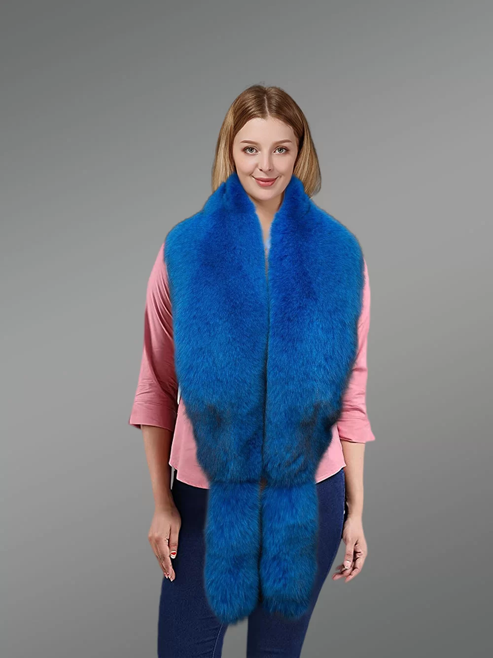 Comfy Boa Long scarf in Fox Fur for Women