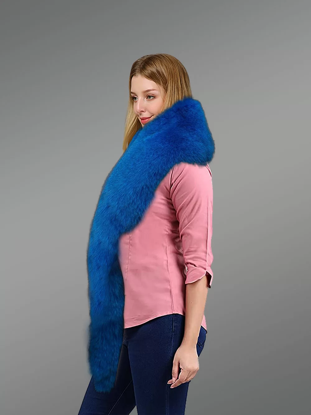 Comfy Boa Long scarf in Fox Fur for Women