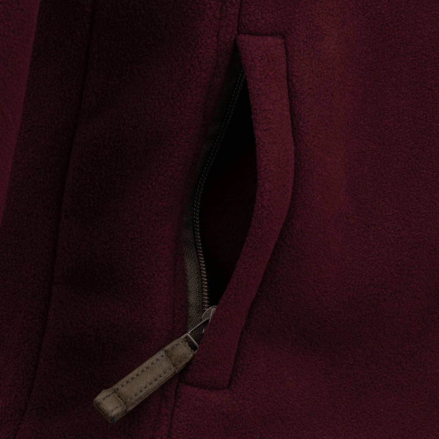 Emily: Women's Burgundy Fleece Jacket