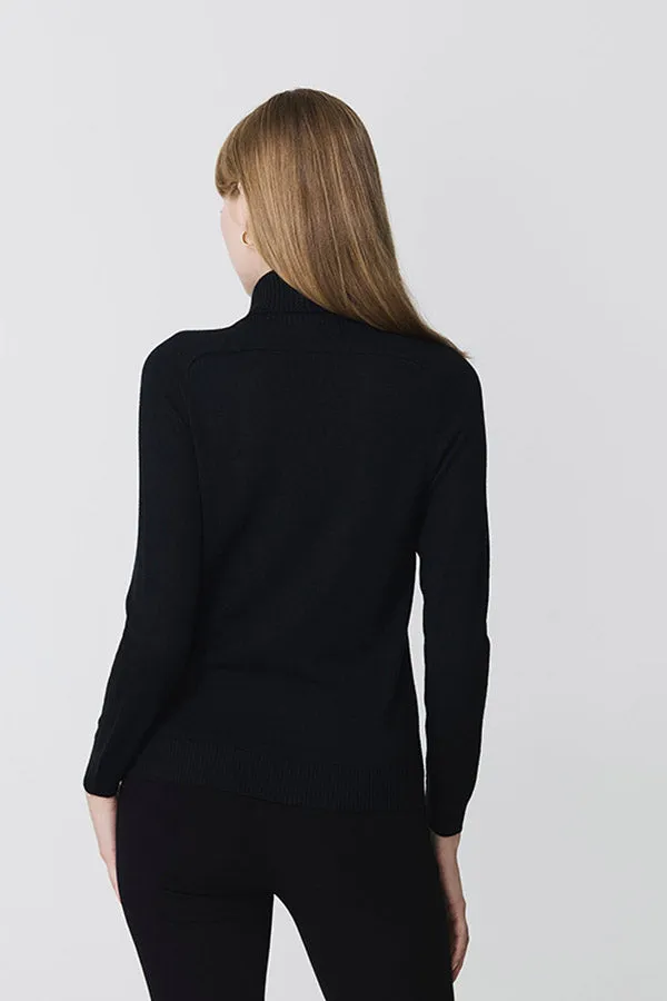 Escorpion BASIC BLACK TURTLENECK SWEATER