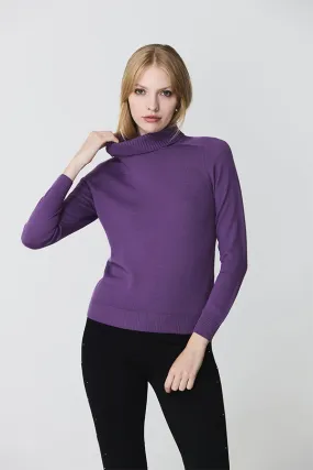 Escorpion BASIC PURPLE TURTLENECK SWEATER