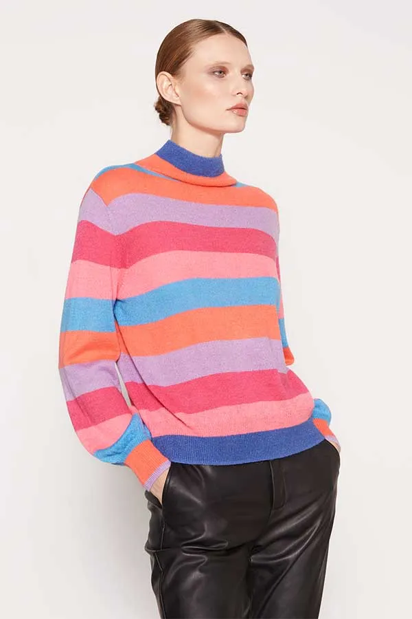 Escorpion MULTICOLOR STRIPED TURTLENECK SWEATER