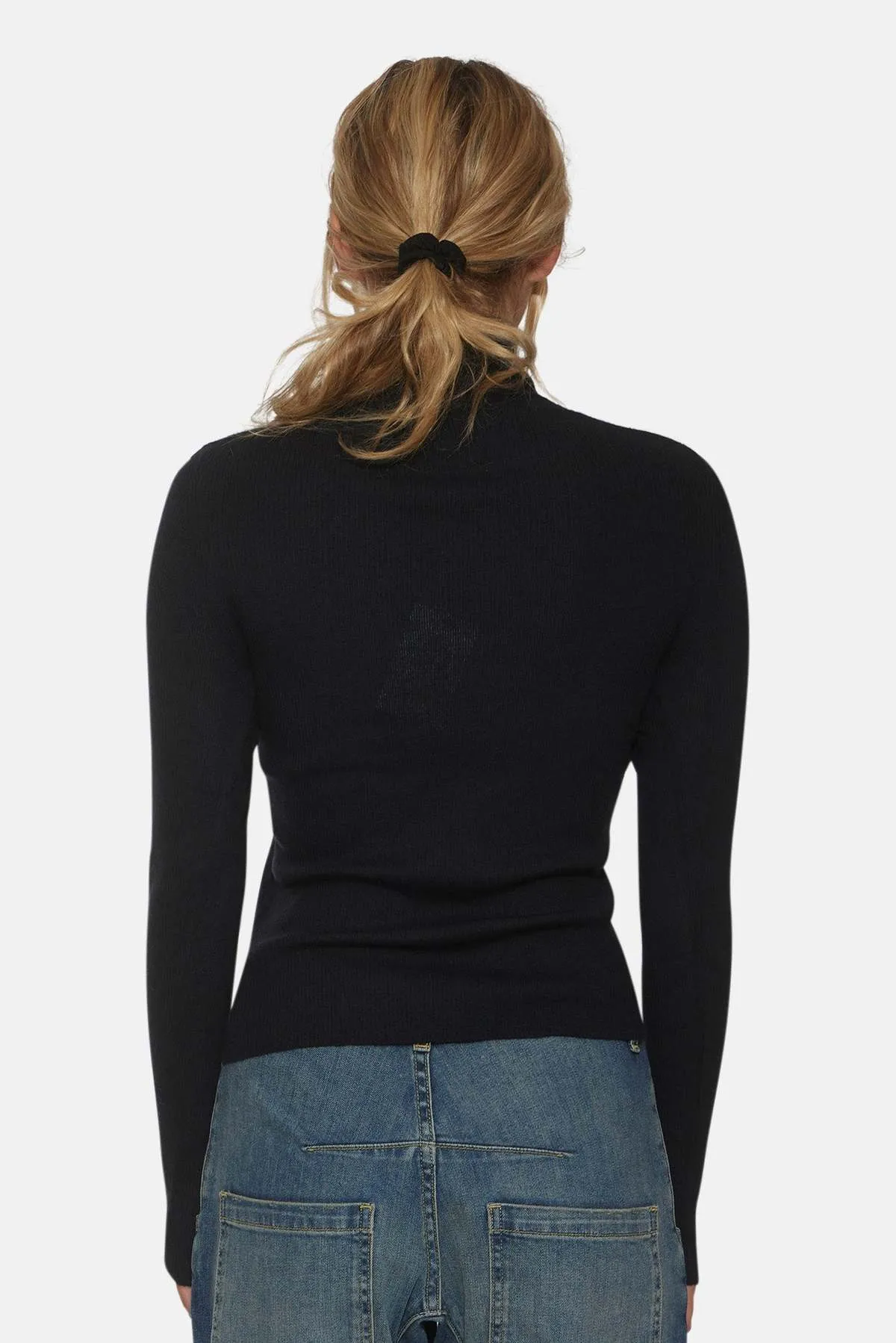 Eva Cashmere Turtleneck Sweater - Black