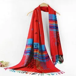 Famous scarf Double Sided Little Bee National Wind luxury Scarf Wrap Shawl cashmereponcho