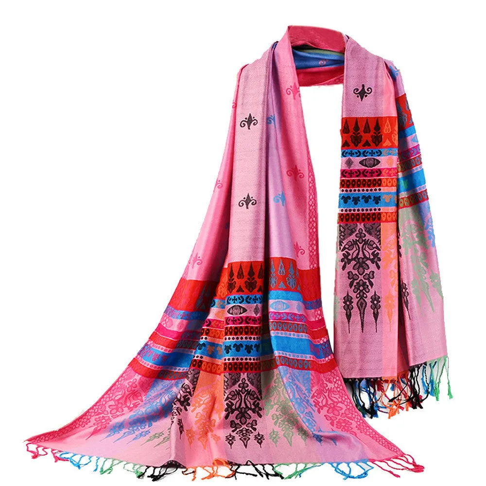 Famous scarf Double Sided Little Bee National Wind luxury Scarf Wrap Shawl cashmereponcho