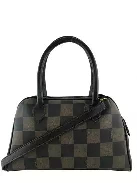 Fendi Checkered Coated Canvas Satchel with Strap