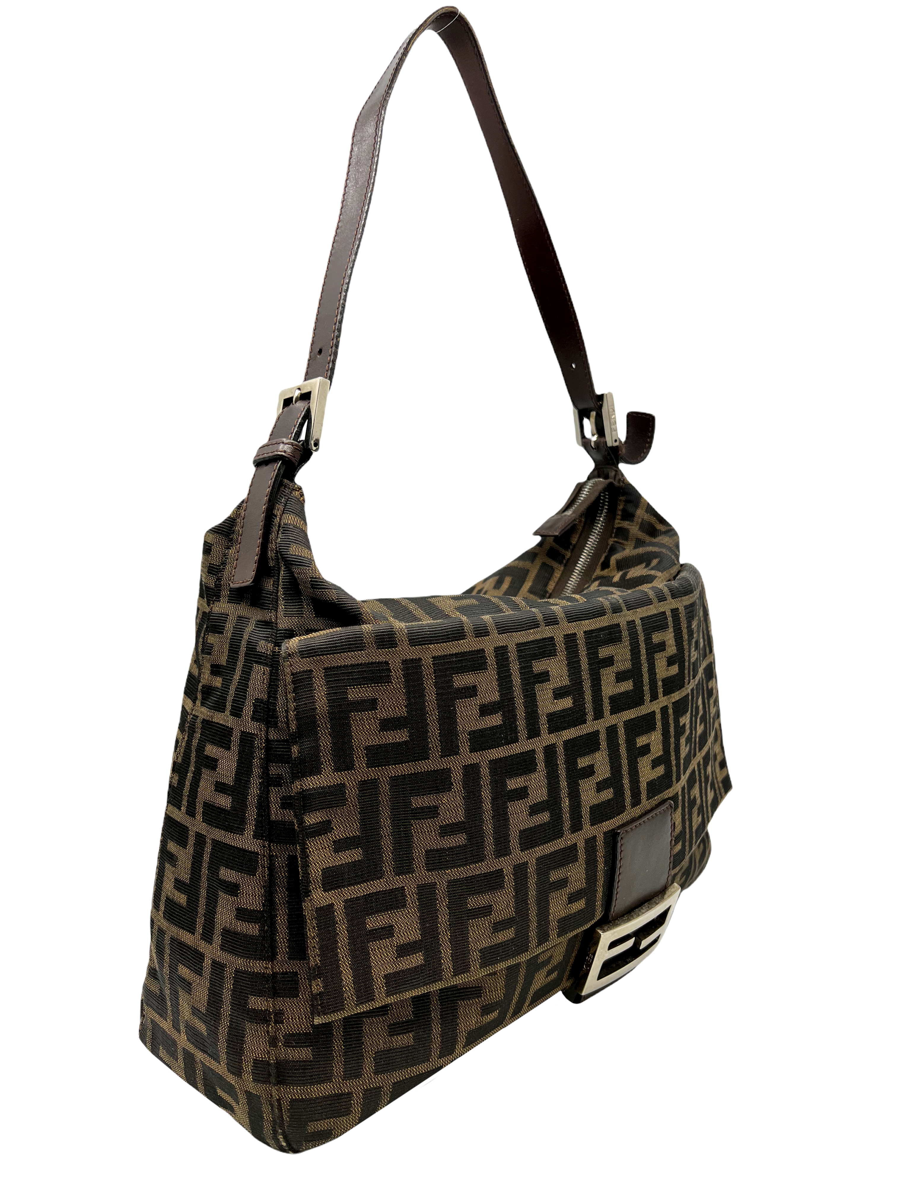 Fendi Zucca Canvas Big Mama Baguette