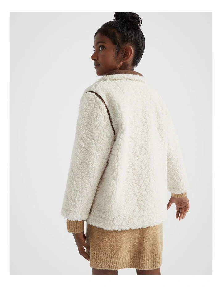 Fleece Jacket in Creme