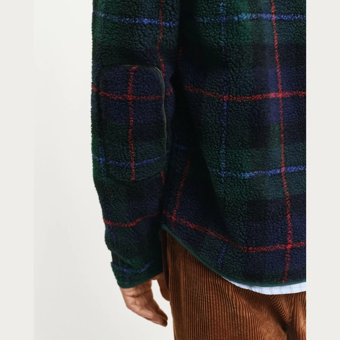 GANT Checked Fleece Jacket 2015095 Tartan Green