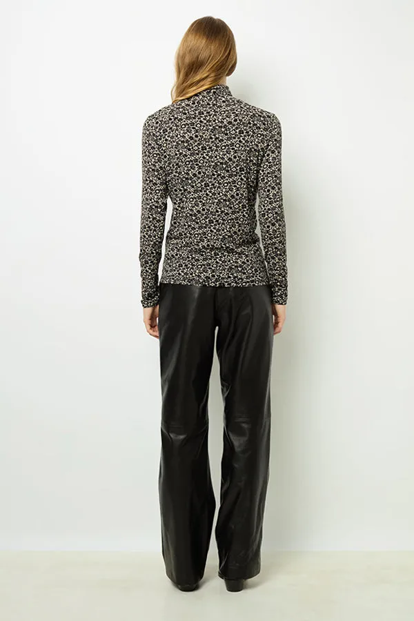 Gerard Darel AURELIE FLORAL TURTLENECK SWEATER