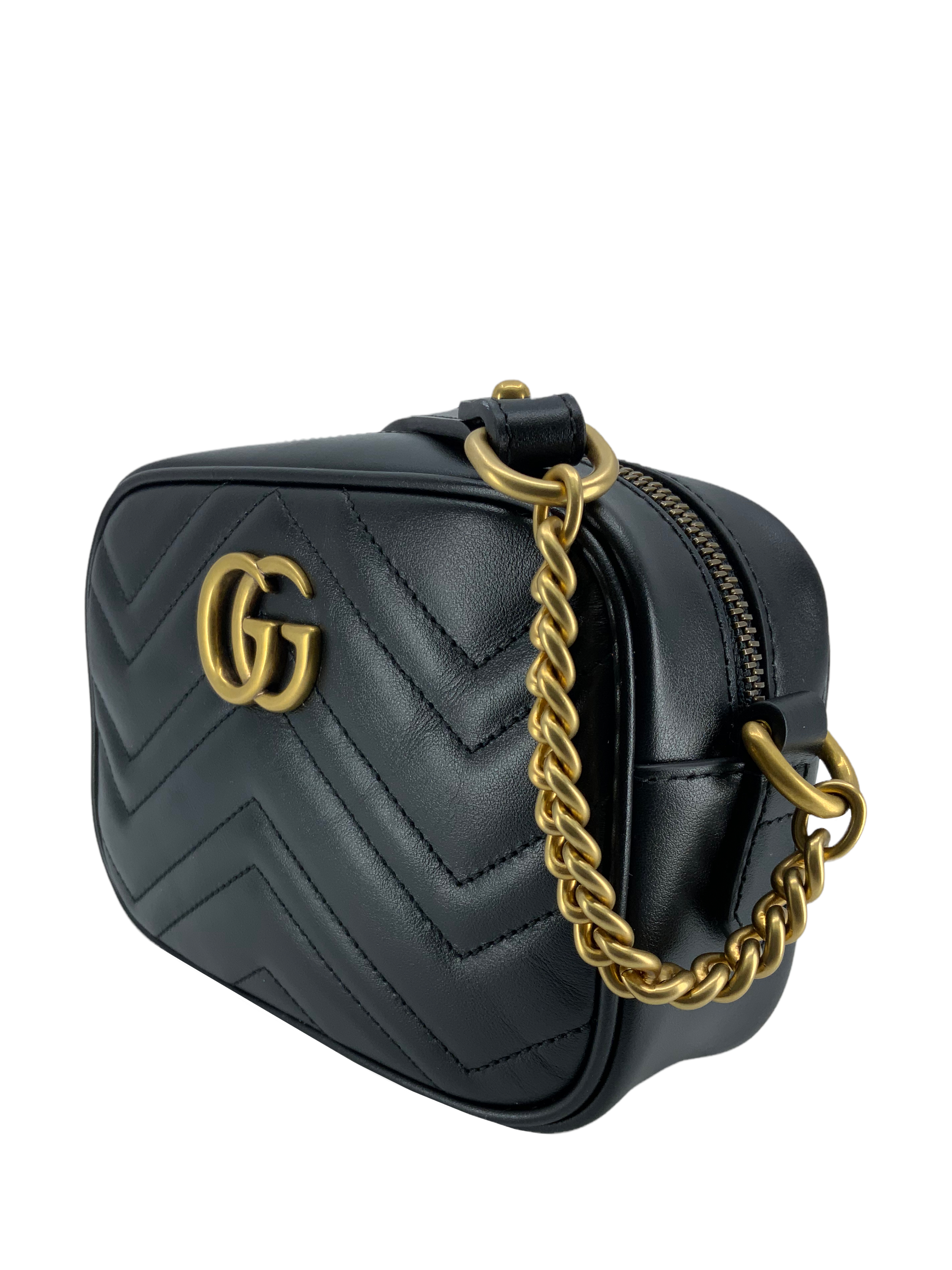 Gucci GG Marmont Mini Matelassé Crossbody Bag NEW