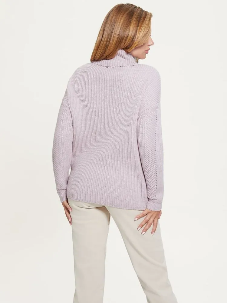 Guess Dawna Cable-Knit Turtleneck Sweater