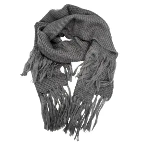 Hush Charcoal Chunky Long Scarf