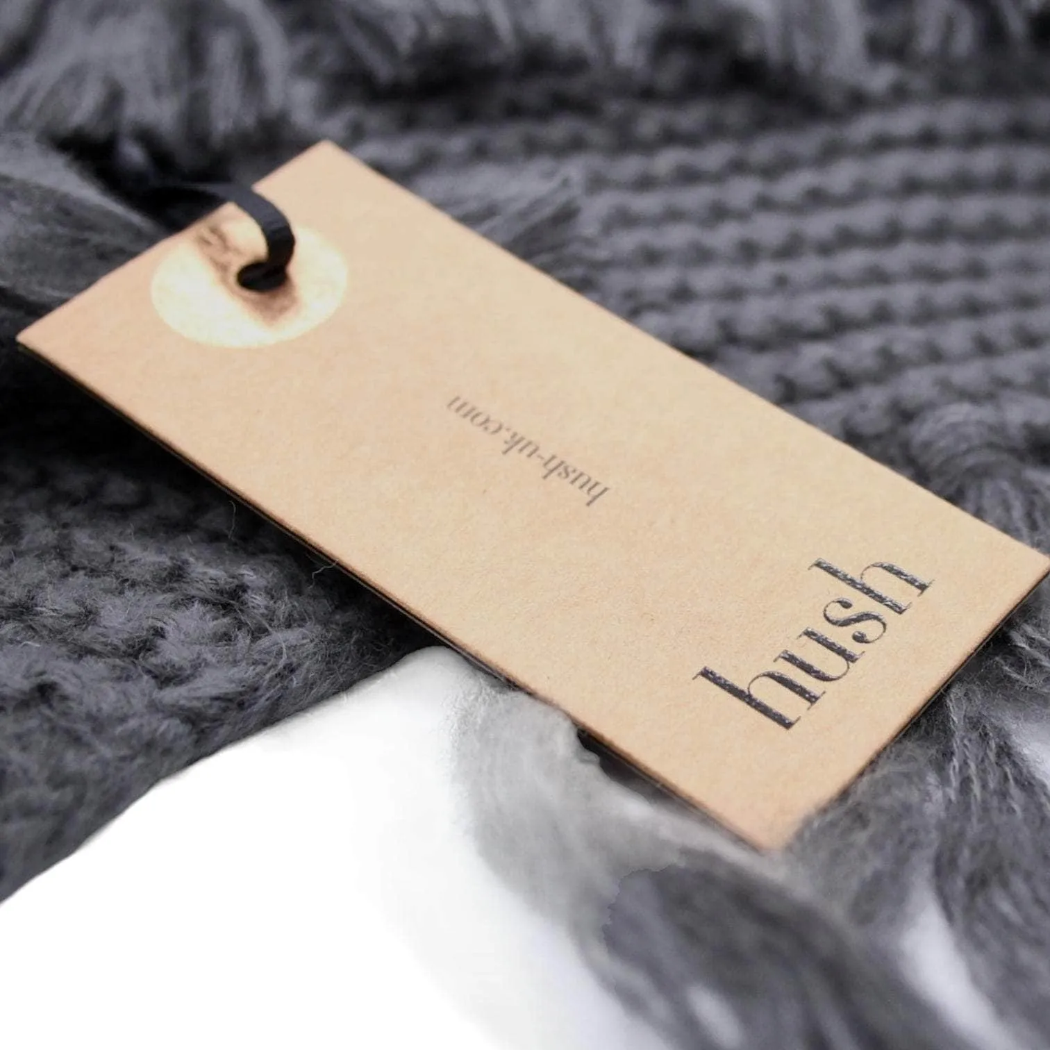 Hush Charcoal Chunky Long Scarf