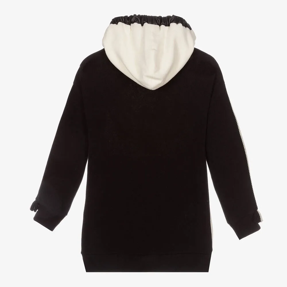 Ivory & Black Long Sweater