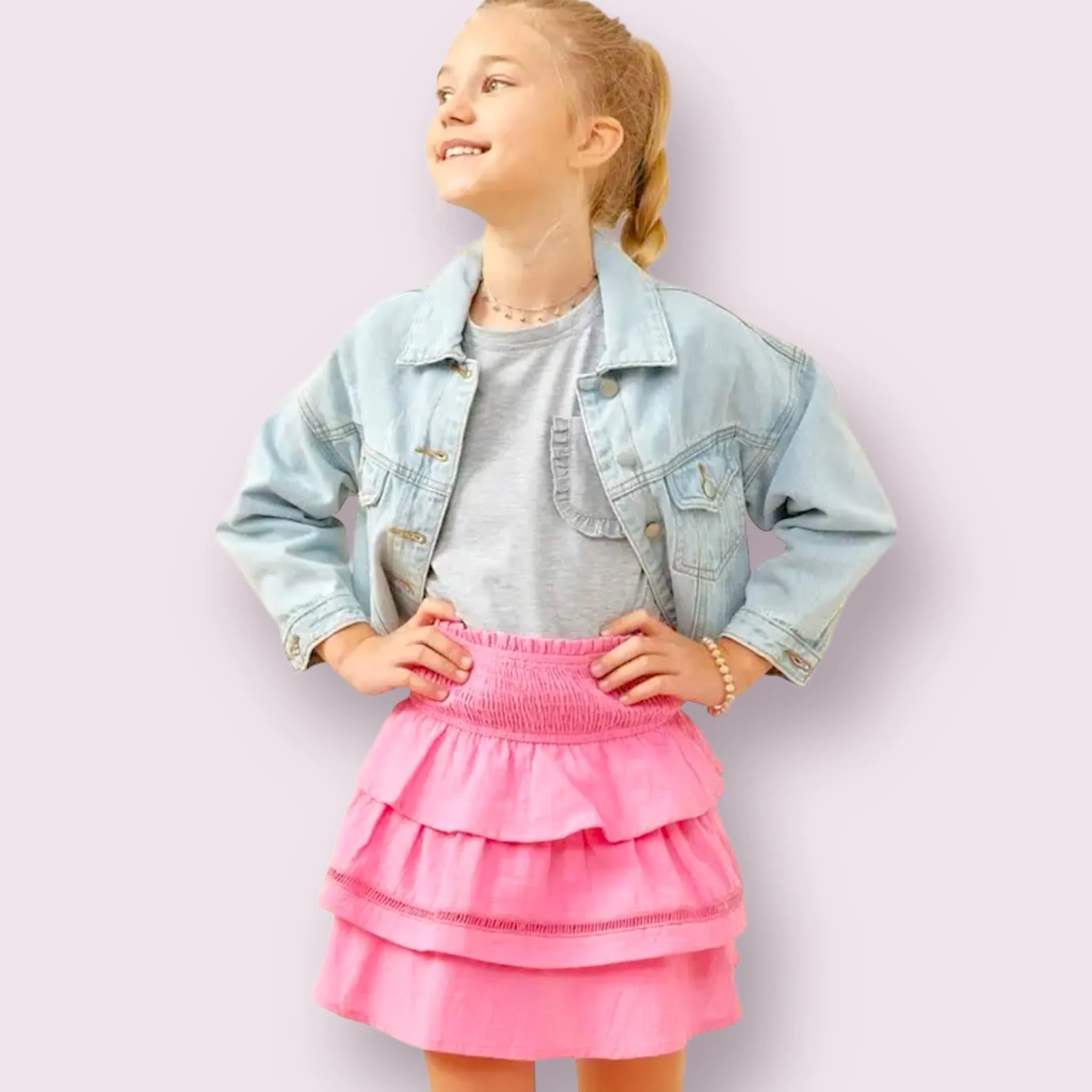 Kids Ruffle Tiered Skort