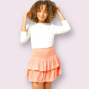 Kids Ruffle Tiered Skort